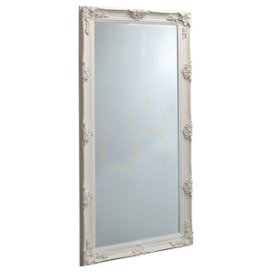 Spegel Gallery Direct Abbey Leaner gräddfärgad barock trä 165x79,5 cm small 2