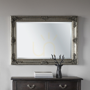 Spegel Gallery Direct Abbey silver barock rektangulär 109,5x79 cm small 2