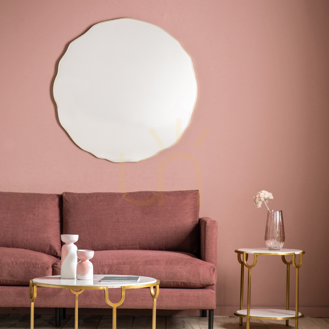 Utsikt Spegel Gallery Direct Carano champagne 102 cm MDF/glas Spegel Gallery Direct Carano champagne 102 cm MDF/glas