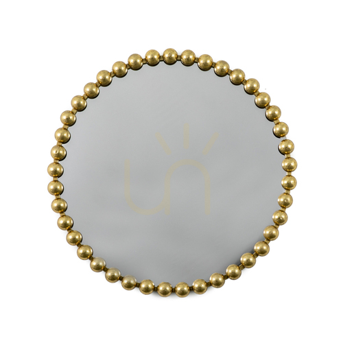 Kontrollera Rund spegel Gallery Direct Ceretti guld 80 cm