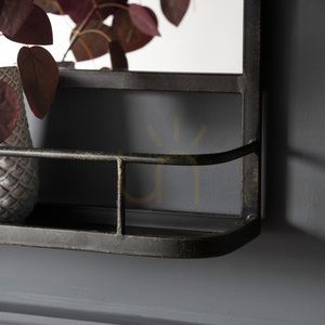 Spegel Gallery Direct Emerson Overmantel med hylla charcoal 106x63 cm small 2