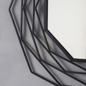 Spegel Gallery Direct Estella svart åttkantig 91x91 cm small 2