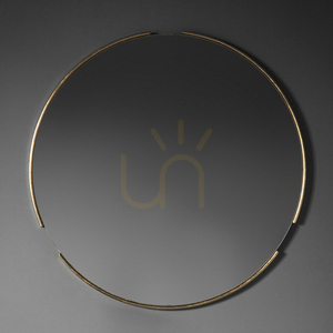 FITZROY rund spegel 80 cm guldram med avbrott polerad kant Gallery Direct small 1