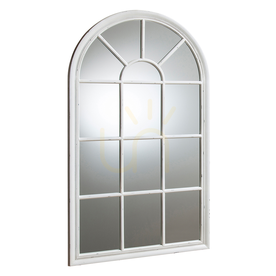 Kontrollera Spegel Gallery Direct Fulshaw vit fönsterspegel 140x80 cm glas trä Spegel Gallery Direct Fulshaw vit fönsterspegel 140x80 cm glas trä