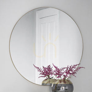 Gallery Direct Hayle rund spegel – metallram, champagne, Ø 100 cm small 1