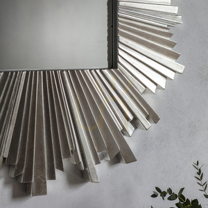Spegel Gallery Direct Herzfeld rektangulär starburst silver 93x127 cm small 2