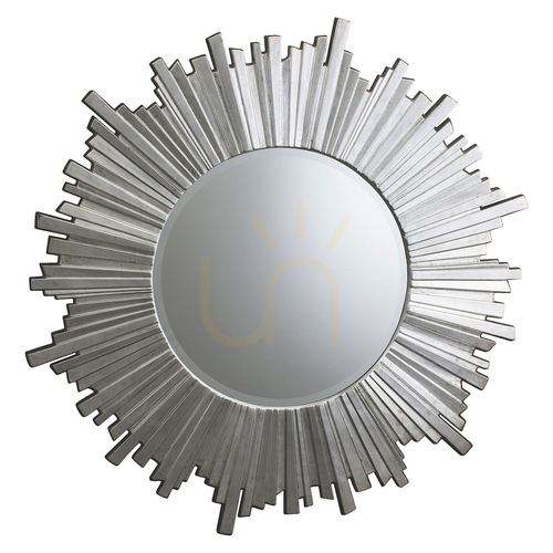 Kontrollera Spegel Gallery Direct Herzfeld rund silver starburst 100 cm