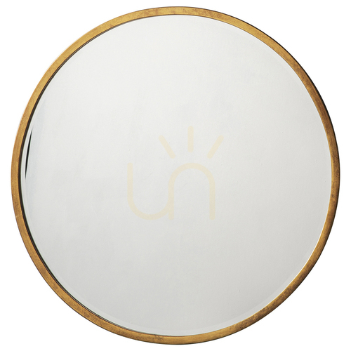 Kontrollera Rund väggspegel Gallery Direct Higgins antik guld 80 cm