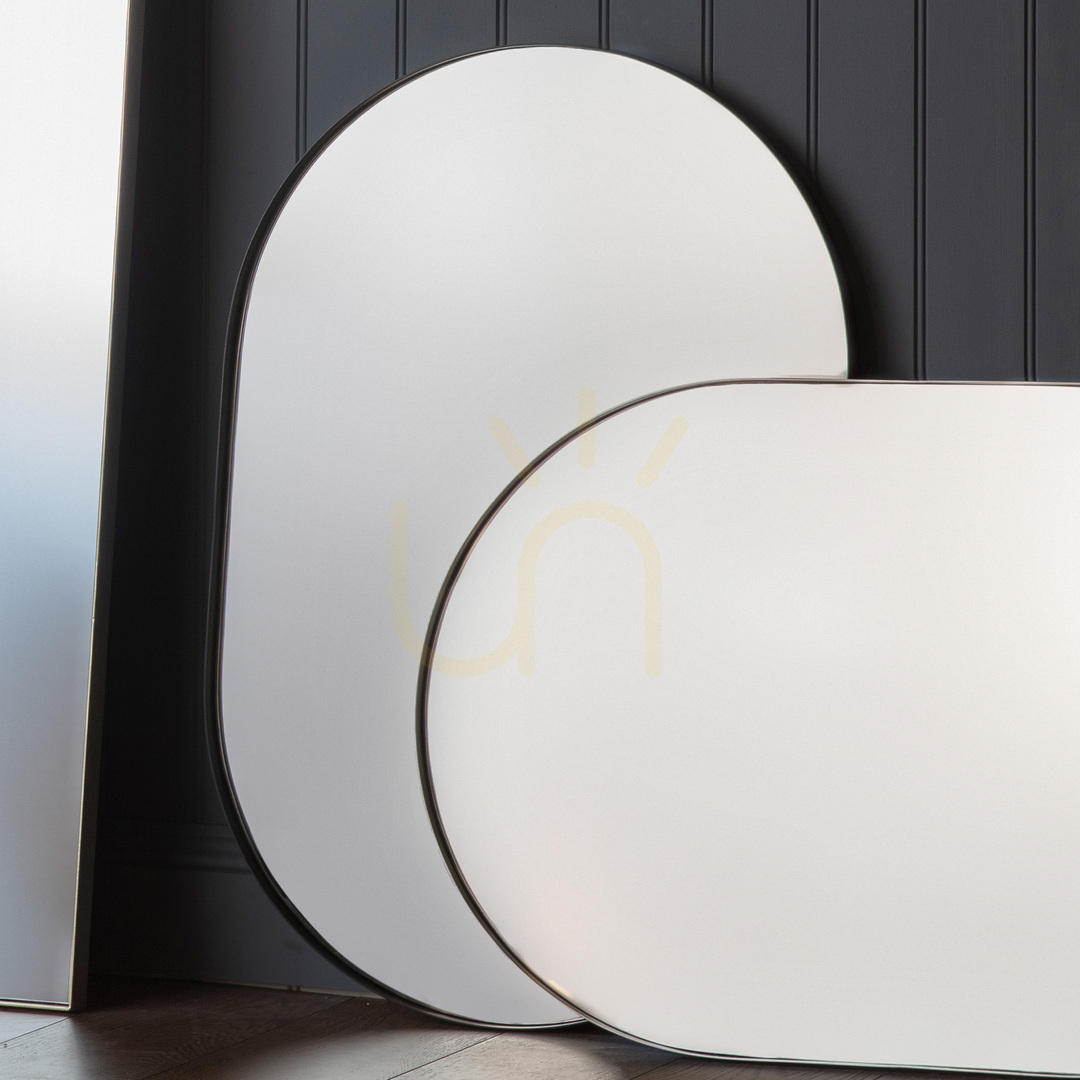 Utsikt Spegel Gallery Direct Hurston Ellipse svart 60x90 cm Spegel Gallery Direct Hurston Ellipse svart 60x90 cm