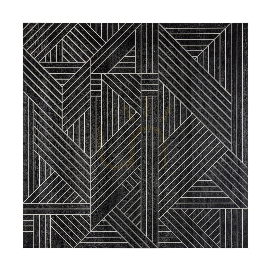 Väggkonst Kakuda svart MDF 100x100 cm Gallery Direct 5059413411625