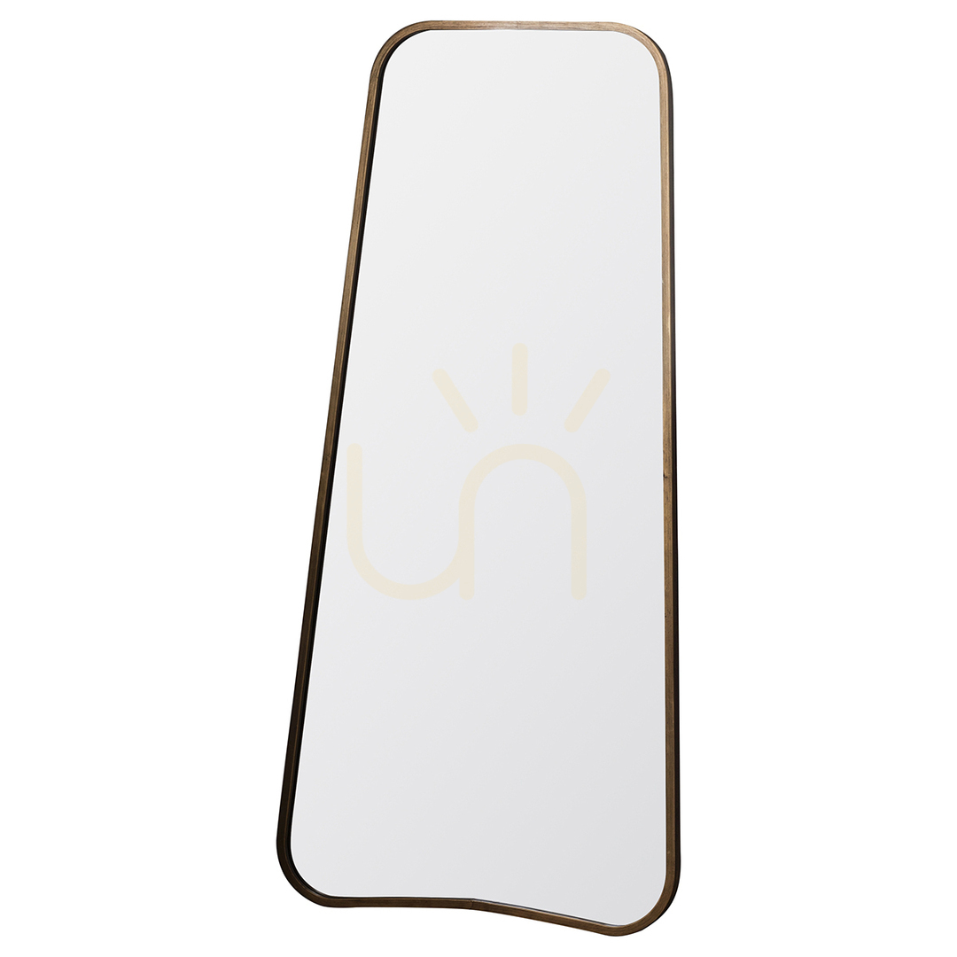 Kontrollera Spegel Gallery Direct Kurva guld metall 56,5x123 cm 5055999207409 Spegel Gallery Direct Kurva guld metall 56,5x123 cm 5055999207409