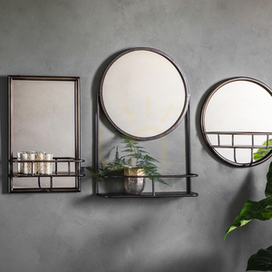 Spegel med hylla Gallery Direct Milton svart industriell 30x10x48 cm 3 Spegel med hylla Gallery Direct Milton svart industriell 30x10x48 cm small 3