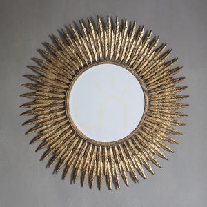 Spegel Gallery Direct Quill rund guld 61 cm järn/glas 5055999238014 small 1
