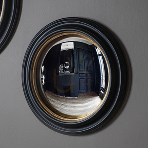 Spegel Gallery Direct Rockbourne konvex svart/guld 50x50 cm small 1