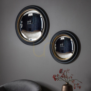 Spegel Gallery Direct Rockbourne konvex svart/guld 63x63 cm small 2