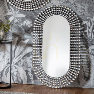 Oval spegel Gallery Direct Sharrington silver 70x121 cm small 1