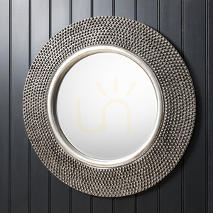Rund spegel Gallery Direct Whittington 80 cm silver tennram bobble-effekt small 1
