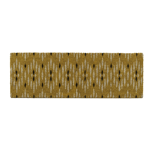 Kontrollera Dörrmatta Gallery Direct Ikat kokos 40x120 cm kräm/ockra
