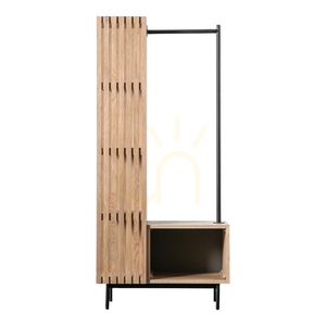 Garderob Gallery Direct Okayama öppen ek 80x45x175 cm small 0