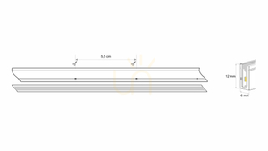 Neon LED Flex 3Y 6x12 126 LED/m 10,8W/m 24V CW, 5m small 1