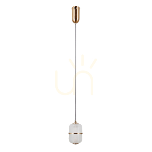 Kontrollera Italux Alani LED pendellampa guld 10 cm 6W PND-34375-1-HBR