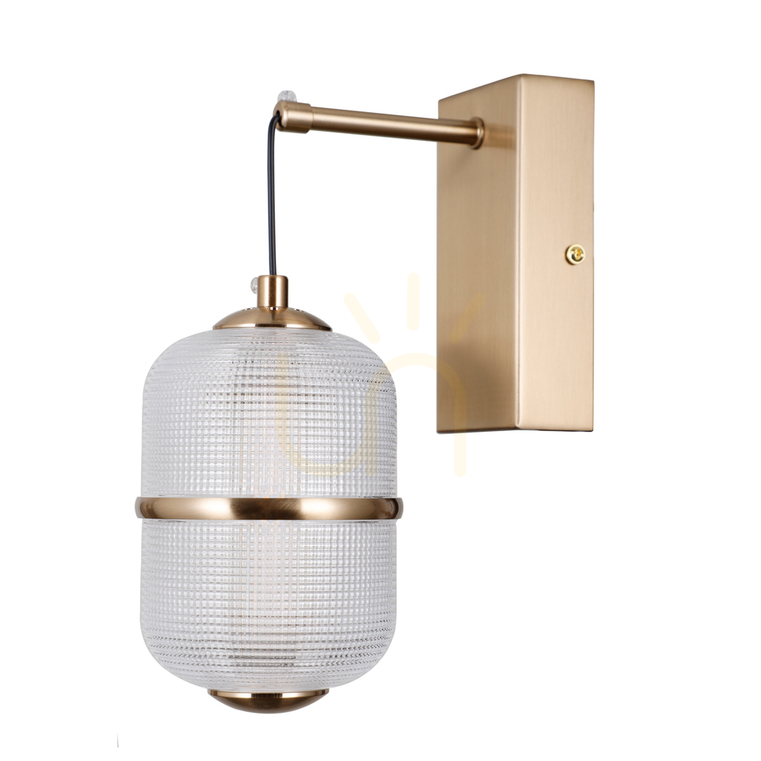 Kontrollera Italux Alani LED Vägglampa Guld Glas 6W 3000K WL-34375-1-HBR Italux Alani LED Vägglampa Guld Glas 6W 3000K WL-34375-1-HBR
