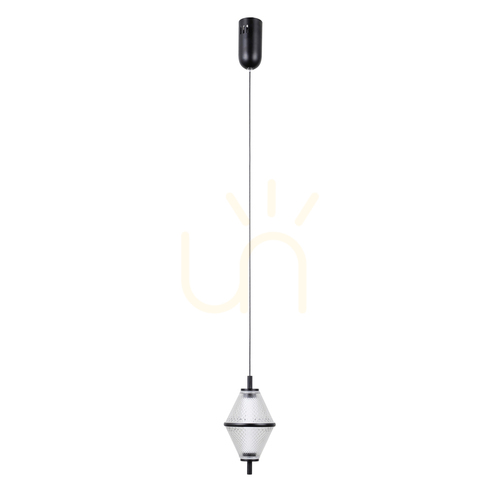 Kontrollera Pendellampa Italux Fuente LED svart glas 13 cm PND-34395-1-BK