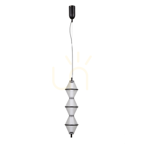 Kontrollera Italux Pendellampa LED svart glas 3-ljus 3000K PND-34395-3V-BK