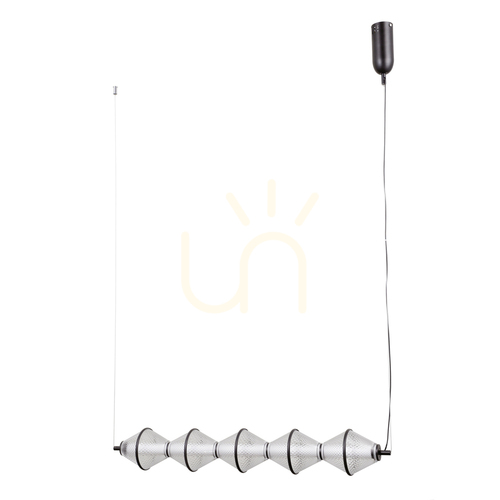 Kontrollera Pendellampa Italux Fuente LED 5-armad svart glas PND-34395-5-BK