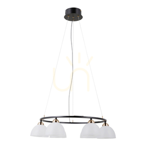 Italux Montiela LED-pendellampa med 6 skärmar, svart och guld, 63 cm PND-34374-6-BK small 0