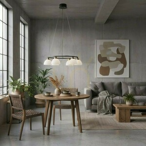 Italux Montiela LED-pendellampa med 6 skärmar, svart och guld, 63 cm PND-34374-6-BK small 1