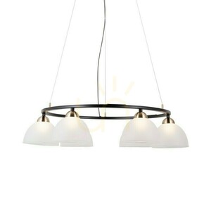 Italux Montiela LED-pendellampa med 6 skärmar, svart och guld, 63 cm PND-34374-6-BK small 2