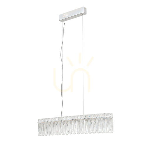Kontrollera Italux Nosta LED pendellampa kristall krom 60 cm PND-34364-1-CH-CL