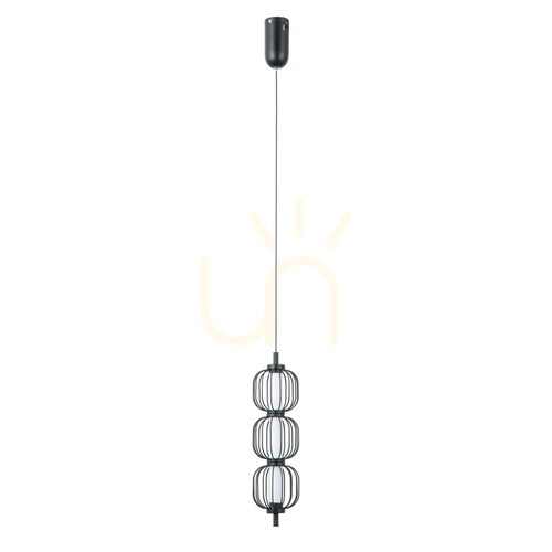 Kontrollera Italux pendelarmatur svart matt LED 3 ljus 3000K PND-34405-3V-BK