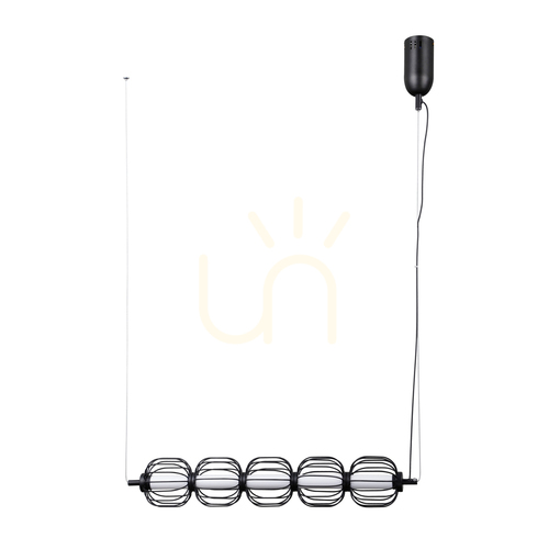 Kontrollera Italux Pedro 5-Ljus LED Takpendel Svart Matt PND-34405-5-BK