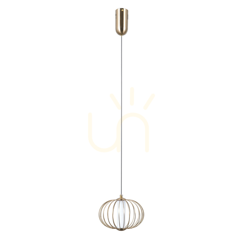 Kontrollera Italux LED-pendellampa guld 20 cm 5W varmvit PND-344221-1-HBR