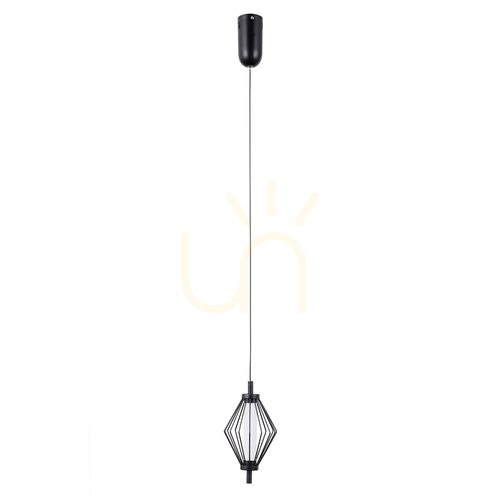 Kontrollera Italux Sevil svart matt LED pendellampa 12,5 cm PND-34403-1-BK