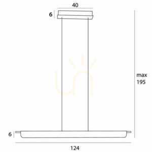Pendant Light Max Light JO-JO P0596 Black Gold Metal 124 cm small 4