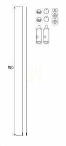 Upphängningskabel Max Light MAX MA0024 vit stål 150 cm för skena small 1