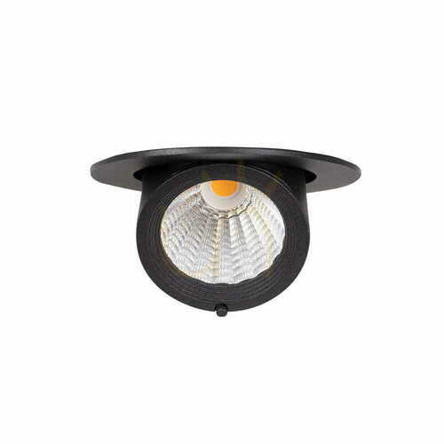 Kontrollera Infälld takarmatur Max Light Rubio H0133 svart LED 10W 3000K 9 cm