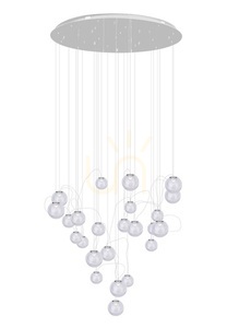 Pendant Light Max Light Zoe P0386 chrome 24-light 80 cm small 1