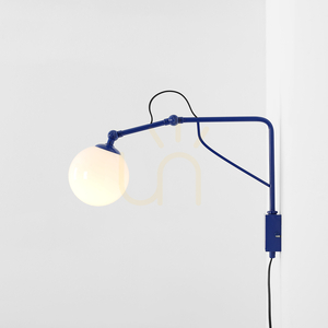Aldex Soho Glass vägglampa med kort arm, koboltblå, 1105C25_M small 1