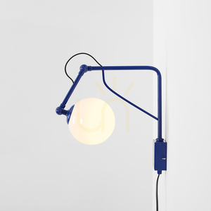 Aldex Soho Glass vägglampa med kort arm, koboltblå, 1105C25_M small 3