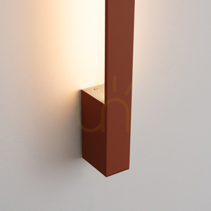 LAHTI 90 ockraröd LED-vägglampa 3000K small 3