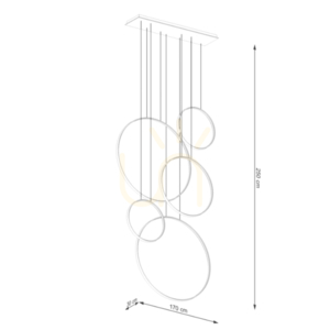 RIO 5 55/55/78/110/110 svart LED 3000K taklampa small 9