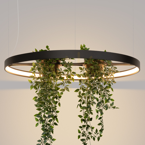 Kontrollera Takkrona RIO BIO 78 svart LED 33 W 3000K med växtring Thoro TH.551
