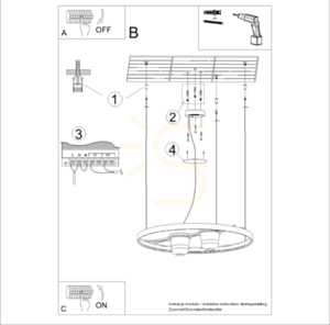 RIO BIO 78 svart LED 4000K ljuskrona small 10