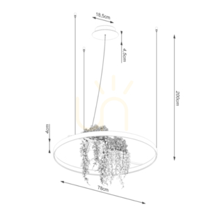 RIO BIO 78 svart LED 4000K ljuskrona small 9