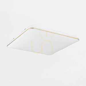Kvadratisk LED-plafond Zuma Line Omar JE-DHS-0530-GD 48 W 4000 K guldram 53 cm small 1