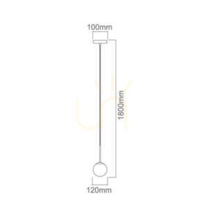 Taklampa Bao I Gold IP44 Open Design Highlights vit metall glas G9 120 mm small 2